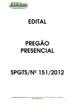 EDITAL PREGÃO PRESENCIAL SPGTS/Nº 151/2012