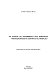 OS EFEITOS DO RECEBIMENTO DOS BENEFÍCIOS