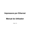 Impressora por Ethernet Manual do Utilizador