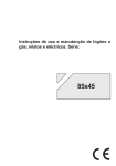 Instruções de uso e manutenção de fogões a gás, mistos e