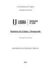 Relatório de estágio – Mestrado em Análises Clínicas