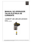 Manual do Operador Talha Elétrica de Corrente LoadMate LM01