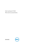 Dell Latitude E7440 Manual do proprietário