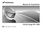 Manual do Proprietário CG125 Cargo KS • ESD