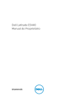 Dell Latitude Série E5440 Manual do Proprietário