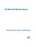 Notas da Versão e Guia de Atualização do CA Nimsoft Monitor Server