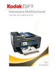 KODAK ESP 9 Impressora Multifuncional — Guia do Usuário