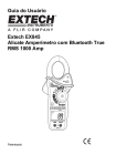 Guia do Usuário Extech EX845 Alicate Amperímetro com Bluetooth