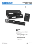 Shure ULX Wireless User Guide Portuguese