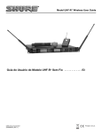 Shure UHF-R Wireless User Guide Portuguese