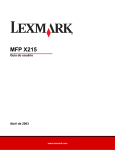 Guia do usuário do MFP Lexmark X215