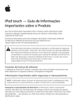 iPod touch — Guia de Informações Importantes sobre o