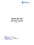 Miotool 200 / 400 Manuais do Usuário