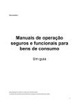 Manuais de operação seguros e funcionais para bens de consumo