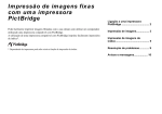 Impressão de imagens fixas com uma impressora PictBridge