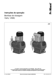 Instruções de operação - Bombas de dosagem