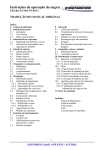 Instruções de operação da engrenagem