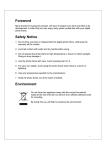 Foreword Safety Notice Environment