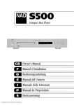 NAD S500 User Guide Manual