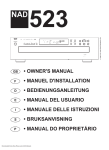 NAD 523 User Guide Manual