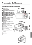Preparação da filmadora