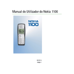 Manual do Utilizador do Nokia 1100