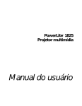 Manual do usuário PowerLite 1825