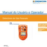 Manual do Usuário e Operador - Crowcon Detection Instruments