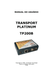manual do usuário transport platinum tp200b