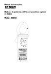 Manual de instruções Medidor de potência AC/DC com presilha e