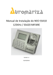 Manual de Instalação do NEO SS410 125KHz / SS420 MIFARE