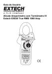 Guia do Usuário Alicate Amperímetro com Termômetro IV