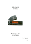 FT-2500M YAESU MANUAL DO USUÁRIO