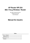 AP Router WR 254 802.11b+g Wireless Router Manual Do Usuário