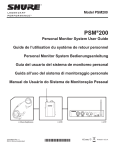 PSM 200 Personal Monitor System User Guide (Portuguese)