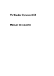 Ventilador Synovent E5 Manual do usuário
