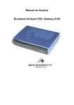 Manual do Usuário Broadxent Briteport DSL Gateway 8120