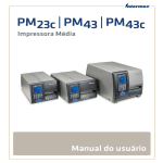 PM23c, PM43 e PM43c Impressora Média Manual do usuário