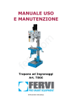 MANUALE USO E MANUTENZIONE Trapano ad Ingranaggi