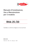 Manuale installazione, uso e manutenzione RHA 25 /20