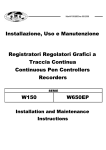 Installazione, Uso e Manutenzione W150 W650EP Registratori