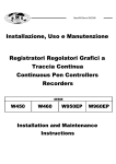 Installazione, Uso e Manutenzione Registratori Regolatori Grafici a