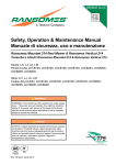 Safety, Operation & Maintenance Manual Manuale di