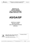 Installazione uso e manutenzione: pompa AS/GA/GP