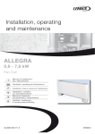 ALLEGRA Installation, operating and maintenance