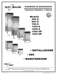 • InStAllAzIone • USo • MAnUtenzIone - Alto