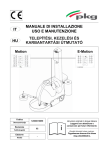 manuale di installazione uso e manutenzione telepítési, kezelési és