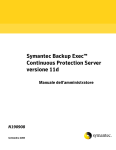 Symantec Backup Exec Continuous Protection Server versione 11d