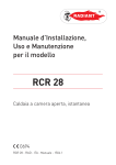 Manuale installazione, uso e manutenzione RCR 28