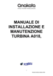 manuale di installazione e manutenzione turbina a018